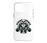 Vegan Power Panda Vegan Gym Weightlift Gym Quotes Gym Fitnes Case for iPhone 16 Pro Max