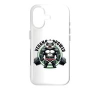 Vegan Power Panda Vegan Gym Weightlift Gym Quotes Gym Fitnes Case for iPhone 17