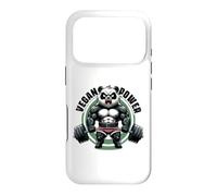 Vegan Power Panda Vegan Gym Weightlift Gym Quotes Gym Fitnes Case for iPhone 17 Pro