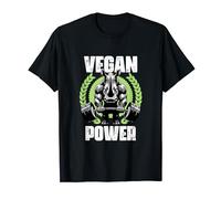Vegan Power Rhinoceros Vegan Weightlift Gym Quote Gym Fitnes T-Shirt