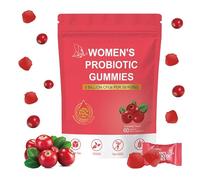 Vegan Probiotic Gummies for Women Cranberry Flavour 60 Count Vaginal Probiotics Feminine Balance pH Gummies Delicious Easy to Take Supports Feminine & Gut Health