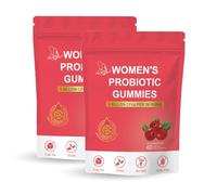 Vegan Probiotic Gummies for Women Cranberry Flavour Vaginal Probiotics Feminine Balance pH Gummies Delicious Easy to Take Supports Feminine & Gut Health 60 Count × 2 Packets