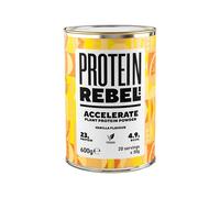 Vegan Protein Powder Vanilla for Runners - 100% Natural, Plant Based Protein Supplements - Clean Running Recovery Drink, Sugar Free, Gluten Free, No Additives or Preservatives, by Protein Rebel