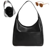 Vegan PU Leather Trendy Soft Tote Bag, Large Capacity Casual Underarm Handbag for Women, Waterproof Simple Shoulder Bag