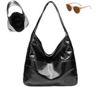 Vegan PU Leather Trendy Soft Tote Bag, Large Capacity Casual Underarm Handbag for Women, Waterproof Simple Shoulder Bag