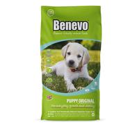 Vegan puppy food from Benevo. Complete dry puppy food, wheat free, large and small breed. Holistic & non-gm dried kibble for puppies 10kg