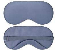 Vegan Silk - 100% Bamboo Viscose Sleep Eye Mask - Navy Gray, 1 Pk - Light Blocking Travel Blindfold for Men & Women - Ultra-Soft & Comfortable w/Adjustable Strap for Restful Sleep