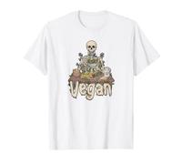 Vegan Skull Bold Plant Based Statement Graphic T-Shirt