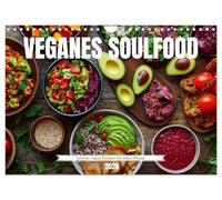 Vegan soul food - easy vegan recipes for every month UK-Version (Wall Calendar 2026 DIN A4 Landscape), CALVENDO 12 Month Wall Calendar