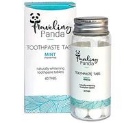Vegan, Sugar-Free Mint Charcoal Whitening Toothpaste Tablets - 60 Count, No Water Needed for On-the-Go Brushing by Traveling Panda