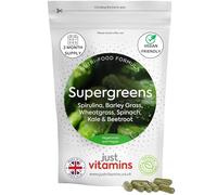 Vegan Super Greens Complex | 90 Capsules | 14 Nutrient-Rich Superfoods | Energy, Immunity & Digestion Support | Non-GMO, No Fillers | UK Made - Just Vitamins