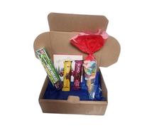 Vegan Sweet Gift Hamper Box Chocolate and Candy Treat Selection with Occasion Card Choice Plant Based Confectionery Gift Set (Birthday Card)