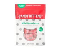 Vegan Sweets, CANDY KITTENS WILD STRAWBERRY, Packed With Fruit Juice & Natural Ingredients, Big Flavours From Little Kittens, Vegetarian Sweets - 125g Sweet Bag