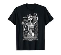 Vegan Tarot Card Gothic Vegetarian Skull Astrology Queen T-Shirt