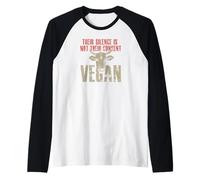 Vegan Their Silence is not Their Consent Vegetarian Cow Gift Raglan Baseball Tee
