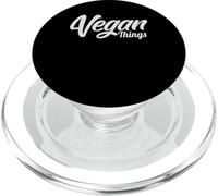 Vegan Things Funny Plant Based Food Living Healthy Vegans PopSockets PopGrip for MagSafe