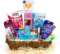 Vegan Vegetarian Food Gift Hamper Box Sweet Chocolate Selection Bars