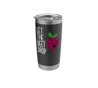 Vegan Vegetarian Gardening Beetroot Let The Beet Drop Pun Stainless Steel Insulated Tumbler