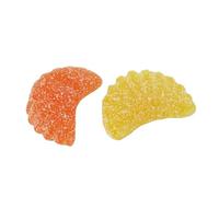 Vegan Vegetarian Orange & Lemon Jelly Sweets - Sugar-Coated Fruit Flavoured Candy - Retro & Modern Flavours - Gluten & Gelatine Free - 250g, 500g, 1kg, 2.5kg Bulk Pack (500g)