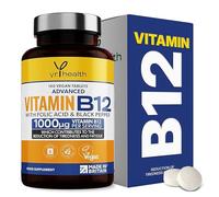 Vegan Vitamin B12 Tablets 1000mcg Methylcobalamin 6 Month Supply | Vegan Society Registered and UK Made