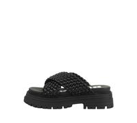 Vegan Wedge Mules Buffalo Lennox Cross Noir 38