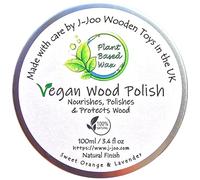 Vegan Wood Polish (100ML) - Plant Based Wax Wood Polish & Conditioner Enhances Natural Beauty of Wood, Seal & Protect Wooden Furniture, Wooden Toys & Wooden Kitchen Appliances