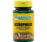 Veganicity Acidophilus Probiotic : Digestive Health Supplement : 60 Vegan Capsules, in a Planet-Friendly 99% Recycled Pot