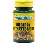 Veganicity Bilberry with Eyebright : Eye Health Plant Supplement : 30 Vtabs, in a Planet-Friendly 99% Recycled Pot