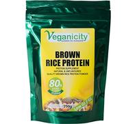 Veganicity Brown Rice Protein Powder : Natural and Unflavoured 80% Protein Powder - 250g, in a Recyclable Pouch