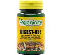Veganicity Digest-Ase : Digestive Health Supplement : 60 Tablets, in a Planet-Friendly 99% Recycled Pot