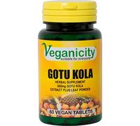 Veganicity Gotu Kola 600mg : Women's Health Herbal Supplement - 60 Tablets, in a Planet-Friendly 99% Recycled Pot