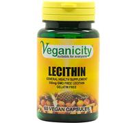 Veganicity Lecithin 550mg Mood and Memory Supplement - 2 x Packs of 60 Capsules (120 Capsules)