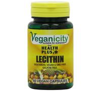 Veganicity Lecithin 550mg : Memory Plant Supplement : 60 Capsules, in a Planet-Friendly 99% Recycled Pot