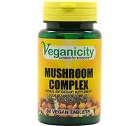 Veganicity Mushroom Complex : Immune System Support : 60 Tablets, in a Planet-Friendly 99% Recycled Pot
