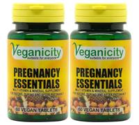 Veganicity Pregnancy Essentials Multivitamin : Women's Health Supplement : 60 Tablets, in a Planet-Friendly 99% Recycled Pot (Pack of 2)