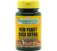 Veganicity Red Yeast Rice Extra : Cholesterol & Heart Health Plant Supplement : 60 Capsules, in a Planet-Friendly 99% Recycled Pot