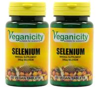 Veganicity Selenium 200µg : Antioxidant Mineral : 60 Tablets (Pack of 2)