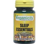 Veganicity Sleep Essentials : Sleep & Mood Supplement : 60 Tablets, in a Planet-Friendly 99% Recycled Pot