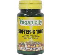 Veganicity Softer-C 1000 : Non-Acidic Vitamin C Supplement 1000mg : 30 Tablets, in a Planet-Friendly 99% Recycled Pot