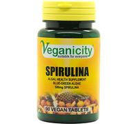Veganicity Spirulina 500mg : Blue-Green Algae Supplement : 90 Tablets, in a Planet-Friendly 99% Recycled Pot