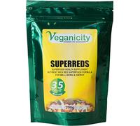 Veganicity SuperReds Superfood Powder (Beetroot, Goji, Strawbwerry, Raspberry, Bilberry, Cranberry, Pomegranete & More...) : General Health & Wellbeing Supplement - 200g, in a Recyclable Pouch