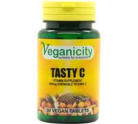 Veganicity Tasty C 500mg : Antioxidant Vitamin C Supplement - 30 Vegan Tablets, in a Planet-Friendly 99% Recycled Pot