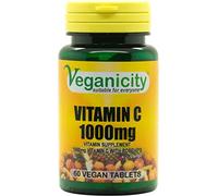 Veganicity Veganicity Vitamin C 1000mg: Antioxidant Vitamin C Supplement: 60 Tablets, in a Planet-Friendly 99% Recycled Pot