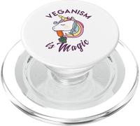 Veganism Is Magic - Vegan Animals Vegetarian Peace Unicorn PopSockets PopGrip for MagSafe