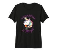 Veganism is Magic - Vegan Animals Vegetarian Peace Unicorn Premium T-Shirt