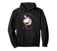 Veganism Is Magic - Vegan Animals Vegetarian Peace Unicorn Pullover Hoodie