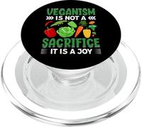 Veganism Is Not A Sacrifice It Is A Joy - Vegan Vegetarian PopSockets PopGrip for MagSafe