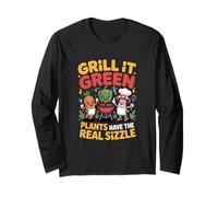 Veganism "Plants Have the Real Sizzle" Barbecue Long Sleeve T-Shirt