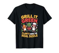 Veganism "Plants Have the Real Sizzle" Barbecue T-Shirt