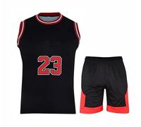 VEGAS Basketball Kit, 2 Piece Basketball Jersey and Shorts, Sleeveless Basketball Dress, Adult Basketball Jersey (UK, Alpha, 3XL, Regular, Regular, Black)